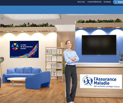 Un e-stand de l'assurance maladie