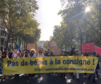 Pas de bébés à la consigne appelle à manifester