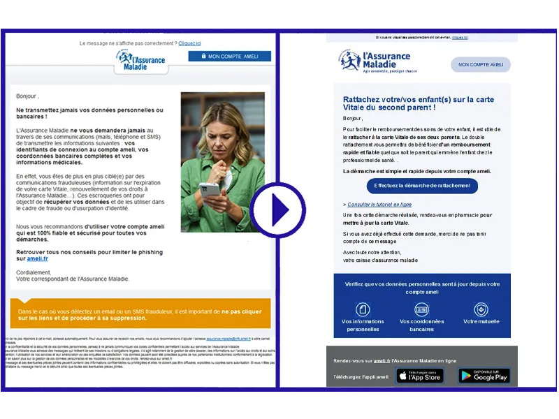 L'Assurance Maladie modernise la présentation de ses courriels